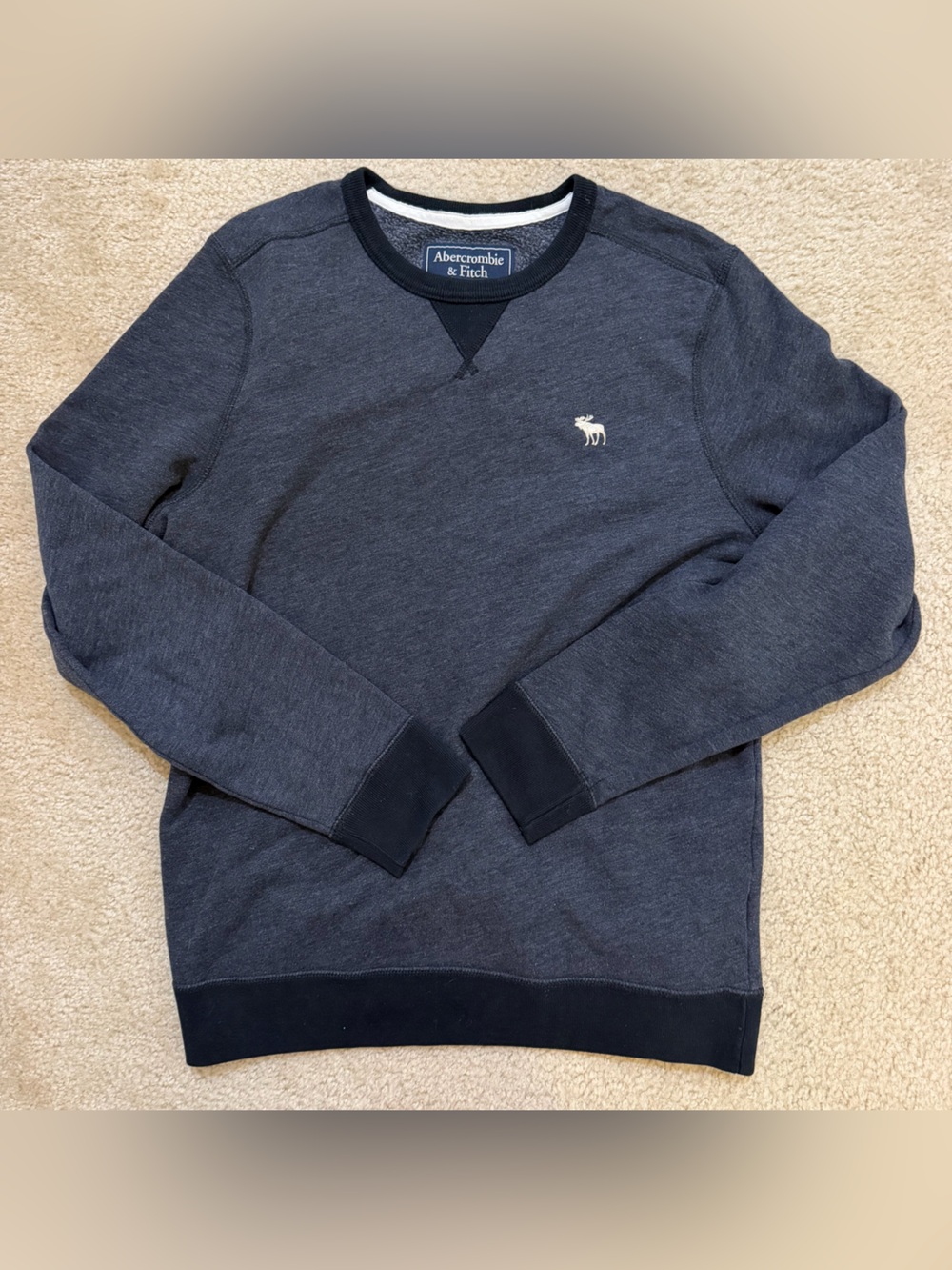 Abercrombie & Fitch Muscle Sweater Men’s Navy Blue Size L